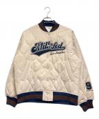 MILK FED.ミルクフェド）の古着「LOGO PATCH QUILTED JACKET」｜ベージュ