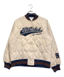 MILK FED.（ミルクフェド）の古着「LOGO PATCH QUILTED JACKET」｜ベージュ