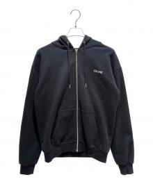 CELINE（セリーヌ）の古着「ロゴジップアップ ルーズフーディー 2Y28B670Q」｜ブラック
