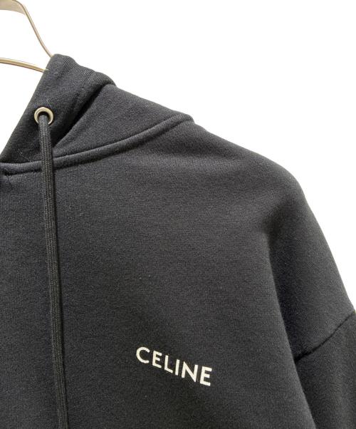 CELINE（セリーヌ）CELINE (セリーヌ) ロゴジップアップ ルーズフーディー 2Y28B670Q ブラック サイズ:XSの古着・服飾アイテム