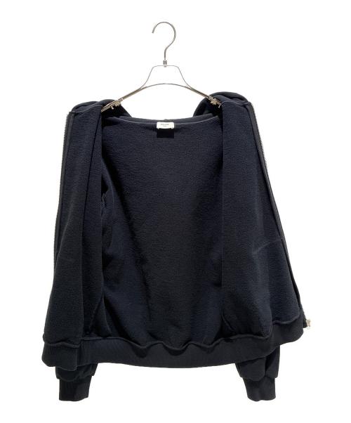 CELINE（セリーヌ）CELINE (セリーヌ) ロゴジップアップ ルーズフーディー 2Y28B670Q ブラック サイズ:XSの古着・服飾アイテム