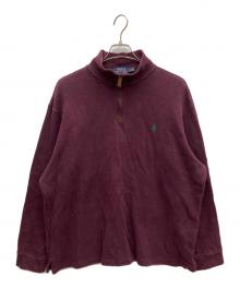 POLO RALPH LAUREN（ポロ・ラルフローレン）の古着「ハーフジップニット」｜パープル
