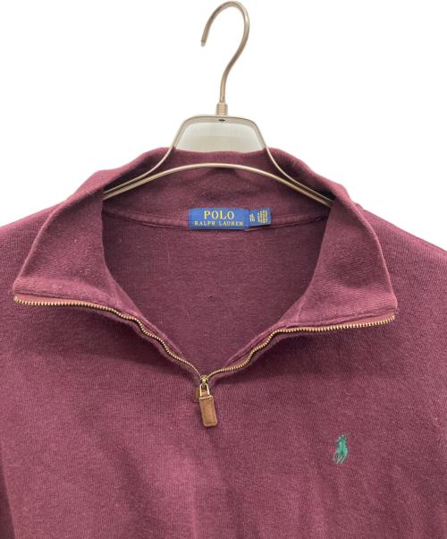 POLO RALPH LAUREN（ポロ・ラルフローレン）POLO RALPH LAUREN (ポロ・ラルフローレン) ハーフジップニット パープル サイズ:XLの古着・服飾アイテム