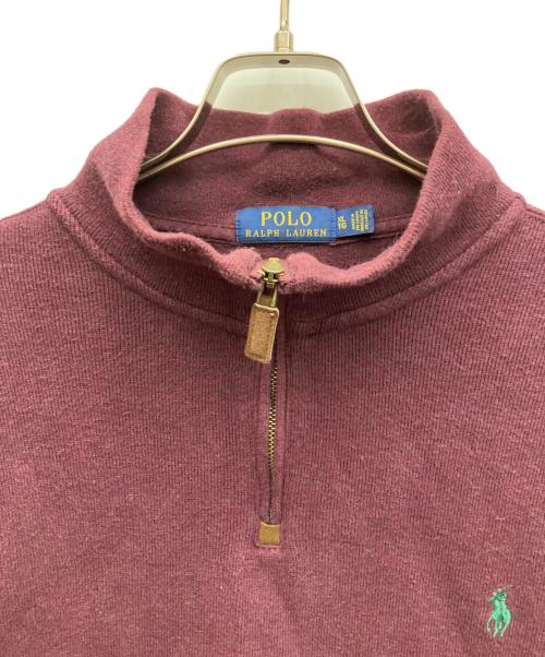 POLO RALPH LAUREN（ポロ・ラルフローレン）POLO RALPH LAUREN (ポロ・ラルフローレン) ハーフジップニット パープル サイズ:XLの古着・服飾アイテム
