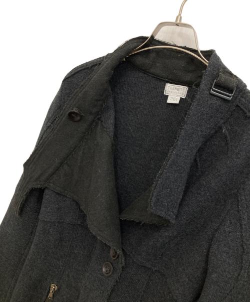 TRANSIT PAR-SUCH（トランジット パーサッチ）TRANSIT PAR-SUCH (トランジット パーサッチ) ニットコート グレー サイズ:3の古着・服飾アイテム