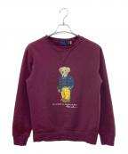 POLO RALPH LAURENポロ・ラルフローレン）の古着「ポロベアプリントスウェット」｜レッド