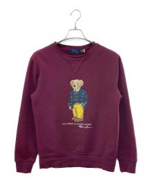 POLO RALPH LAUREN（ポロ・ラルフローレン）の古着「ポロベアプリントスウェット」｜レッド