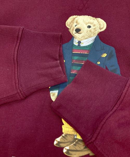 POLO RALPH LAUREN（ポロ・ラルフローレン）POLO RALPH LAUREN (ポロ・ラルフローレン) ポロベアプリントスウェット レッド サイズ:Sの古着・服飾アイテム