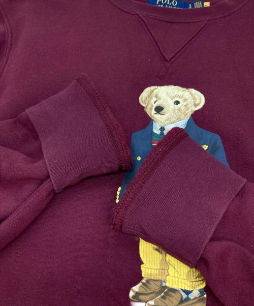 POLO RALPH LAUREN（ポロ・ラルフローレン）POLO RALPH LAUREN (ポロ・ラルフローレン) ポロベアプリントスウェット レッド サイズ:Sの古着・服飾アイテム