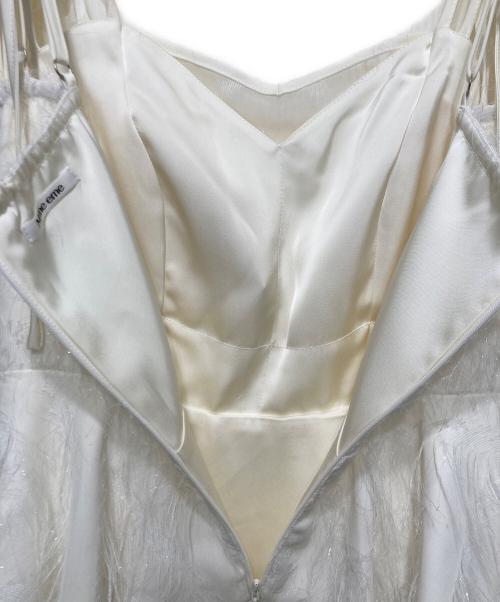 M ME EME（エムミーエメ）M me eme (エムミーエメ) フェザーキャミソールワンピース ホワイト サイズ:FREEの古着・服飾アイテム