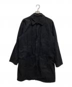 confectコンフェクト）の古着「硫化染めリネンブレンドステンカラーコート」｜ブラック