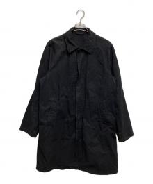 confect（コンフェクト）の古着「硫化染めリネンブレンドステンカラーコート」｜ブラック
