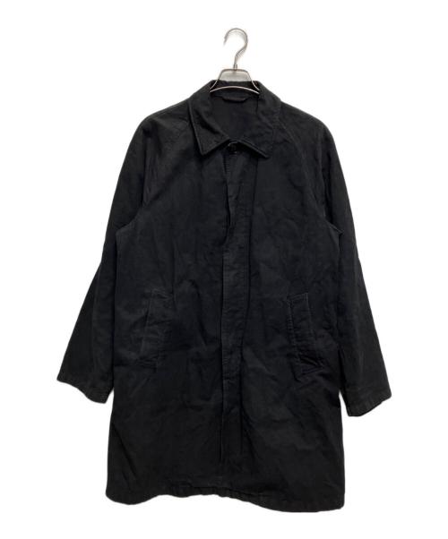 confect（コンフェクト）CONFECT (コンフェクト) 硫化染めリネンブレンドステンカラーコート ブラック サイズ:5の古着・服飾アイテム