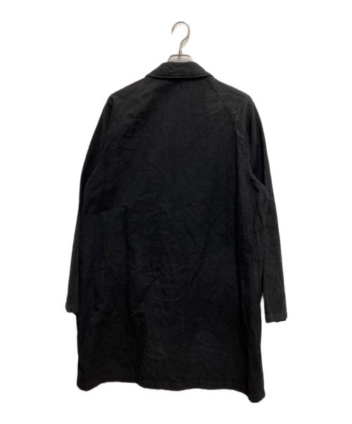 confect（コンフェクト）CONFECT (コンフェクト) 硫化染めリネンブレンドステンカラーコート ブラック サイズ:5の古着・服飾アイテム