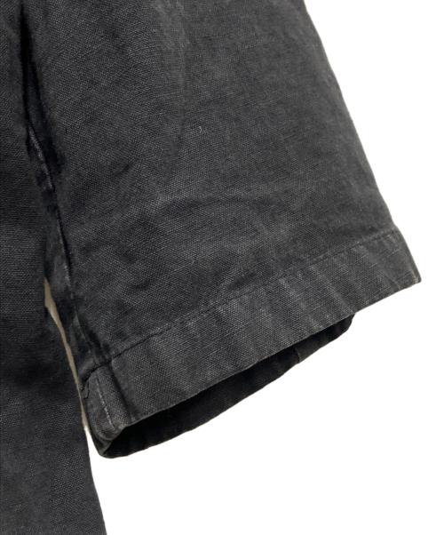 confect（コンフェクト）CONFECT (コンフェクト) 硫化染めリネンブレンドステンカラーコート ブラック サイズ:5の古着・服飾アイテム
