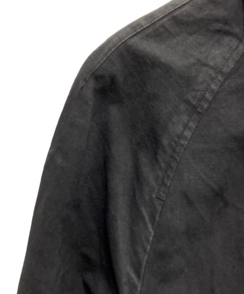 confect（コンフェクト）CONFECT (コンフェクト) 硫化染めリネンブレンドステンカラーコート ブラック サイズ:5の古着・服飾アイテム