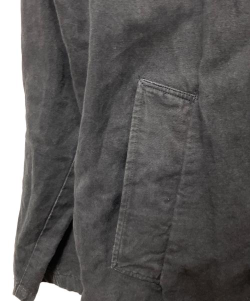 confect（コンフェクト）CONFECT (コンフェクト) 硫化染めリネンブレンドステンカラーコート ブラック サイズ:5の古着・服飾アイテム