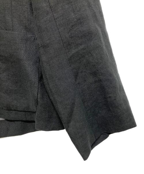 atelier naruse（アトリエナルセ）atelier naruse (アトリエナルセ) ノーカラーリネンジャケット ブラック サイズ:FREEの古着・服飾アイテム