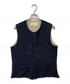 ）の古着「クルーネックウールベスト」｜ネイビー