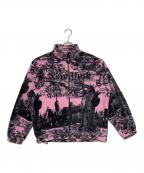SUPREMEシュプリーム）の古着「New York Fleece Jacket」｜ピンク×ブラック