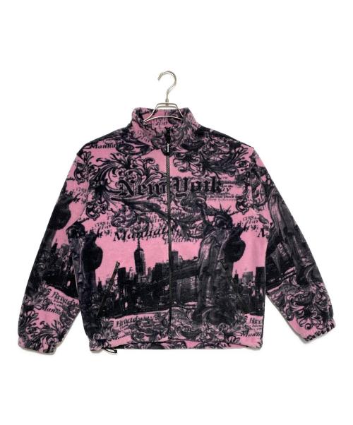 SUPREME（シュプリーム）SUPREME (シュプリーム) New York Fleece Jacket ピンク×ブラック サイズ:Mの古着・服飾アイテム