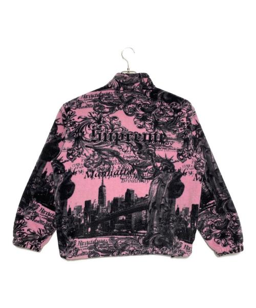 SUPREME（シュプリーム）SUPREME (シュプリーム) New York Fleece Jacket ピンク×ブラック サイズ:Mの古着・服飾アイテム
