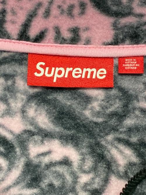 SUPREME（シュプリーム）SUPREME (シュプリーム) New York Fleece Jacket ピンク×ブラック サイズ:Mの古着・服飾アイテム