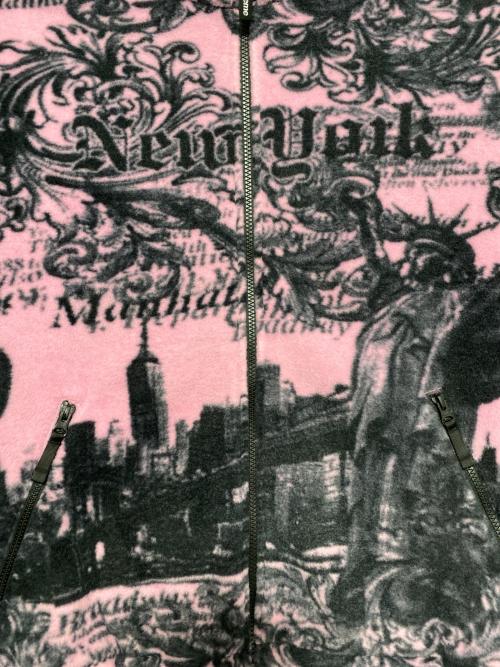 SUPREME（シュプリーム）SUPREME (シュプリーム) New York Fleece Jacket ピンク×ブラック サイズ:Mの古着・服飾アイテム