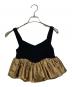 OMMO（オーエムエムオー）の古着「METALLIC BALLOON KT BUSTIER  フリルビスチェ」｜ブラック×ゴールド