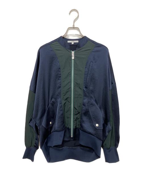 UN3D.（アンスリード）UN3D. (アンスリード) SATIN COMBI MIDDLE BZ ネイビー×グリーン サイズ:FREEの古着・服飾アイテム