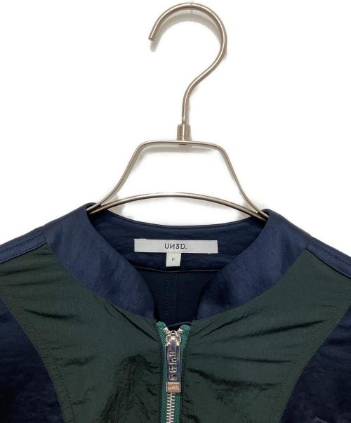 UN3D.（アンスリード）UN3D. (アンスリード) SATIN COMBI MIDDLE BZ ネイビー×グリーン サイズ:FREEの古着・服飾アイテム