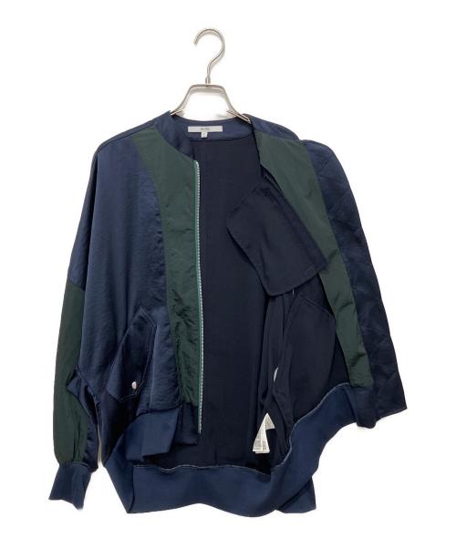 UN3D.（アンスリード）UN3D. (アンスリード) SATIN COMBI MIDDLE BZ ネイビー×グリーン サイズ:FREEの古着・服飾アイテム
