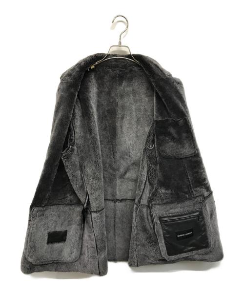 GIORGIO ARMANI（ジョルジョアルマーニ）GIORGIO ARMANI (ジョルジョアルマーニ) ムートンジャケット グレー サイズ:52の古着・服飾アイテム