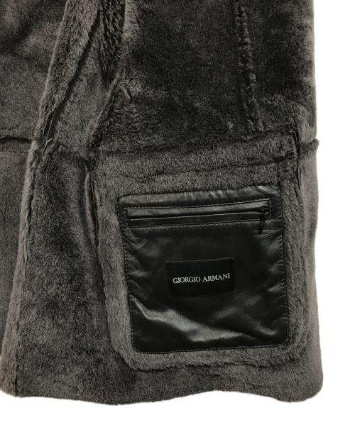 GIORGIO ARMANI（ジョルジョアルマーニ）GIORGIO ARMANI (ジョルジョアルマーニ) ムートンジャケット グレー サイズ:52の古着・服飾アイテム