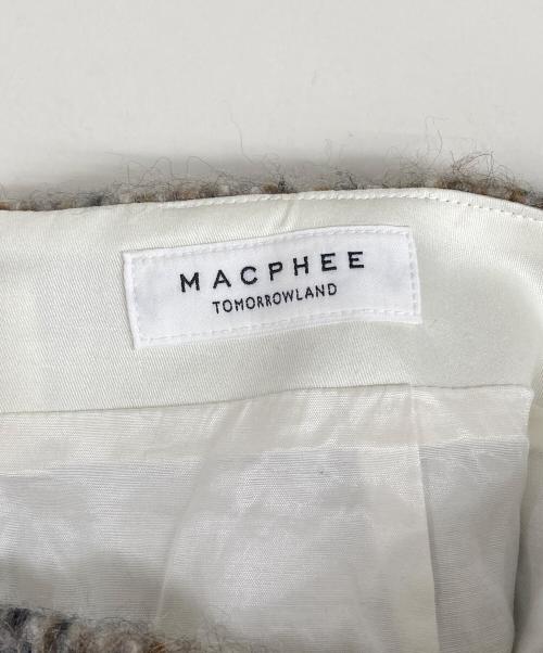 MACPHEE（マカフィー）MACPHEE (マカフィー) モヘヤミックスシャギー ミニスカート ブラウン サイズ:36 未使用品の古着・服飾アイテム