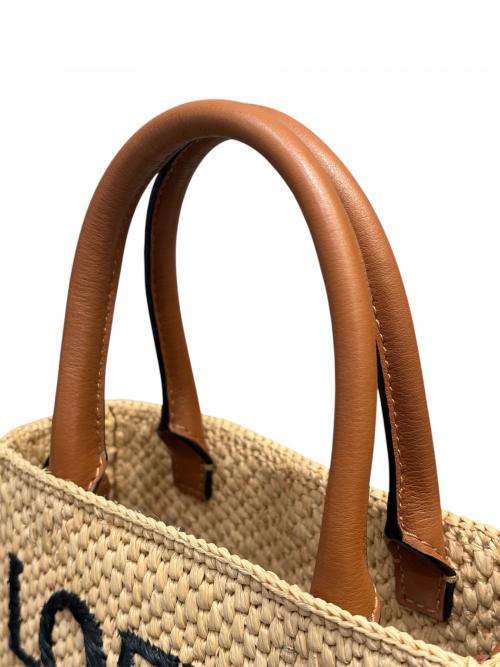 LOEWE（ロエベ）LOEWE (ロエベ) ラフィア スタンダード A5 トートバッグ ナチュラル/タンの古着・服飾アイテム