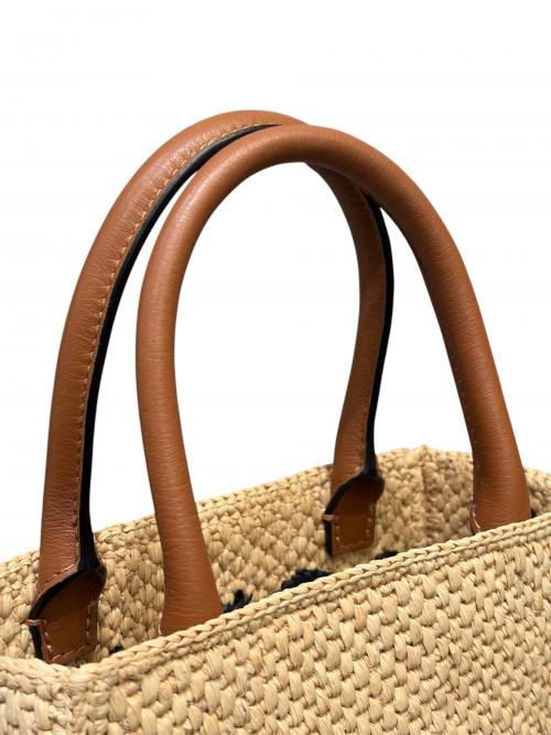 LOEWE（ロエベ）LOEWE (ロエベ) ラフィア スタンダード A5 トートバッグ ナチュラル/タンの古着・服飾アイテム