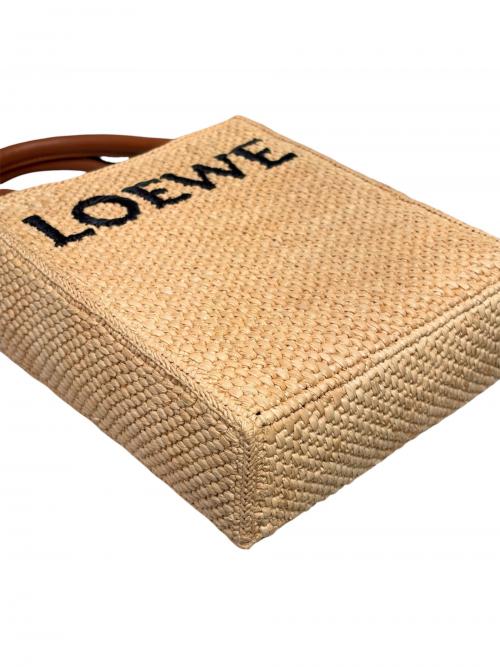 LOEWE（ロエベ）LOEWE (ロエベ) ラフィア スタンダード A5 トートバッグ ナチュラル/タンの古着・服飾アイテム