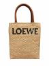 LOEWE（ロエベ）の古着「ラフィア スタンダード A5 トートバッグ」｜ナチュラル/タン