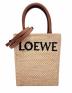 LOEWE（ロエベ）の古着「ラフィア スタンダード A5 トートバッグ」｜ナチュラル/タン