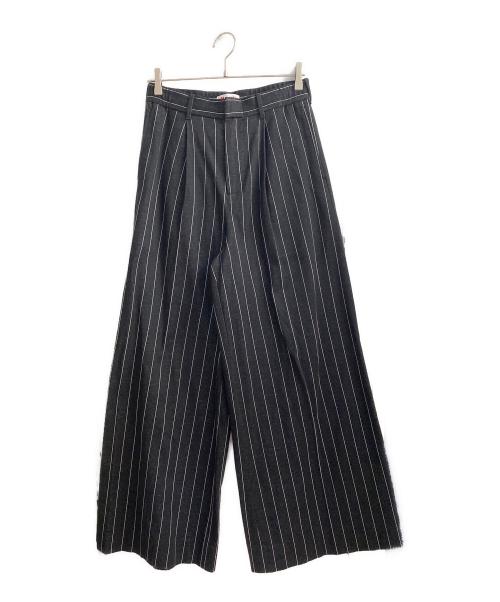 masu（エムエーエスユー）MASU (エムエーエスユー) CLASSIC EASY TROUSERS ブラック×ホワイト サイズ:46の古着・服飾アイテム