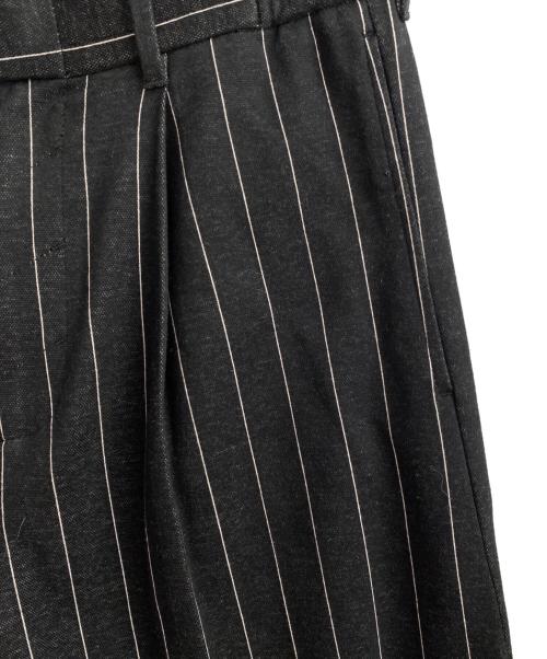 masu（エムエーエスユー）MASU (エムエーエスユー) CLASSIC EASY TROUSERS ブラック×ホワイト サイズ:46の古着・服飾アイテム