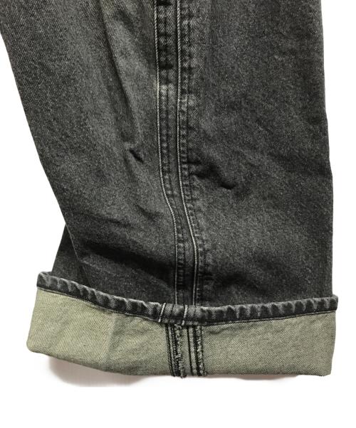 NVRFRGT（ネヴァーフォーゲット）NVRFRGT (ネヴァーフォーゲット) 3Dツイステッドワイドレグジーンズ ブラック サイズ:SIZE 3の古着・服飾アイテム