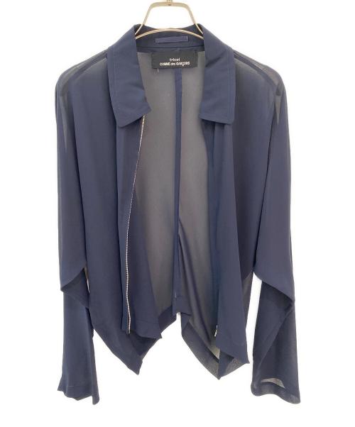 tricot COMME des GARCONS（トリココムデギャルソン）tricot COMME des GARCONS (トリココムデギャルソン) シアージップアップブルゾン ネイビー サイズ:Freeの古着・服飾アイテム