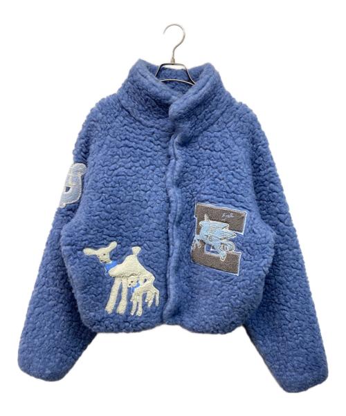 ERL（イーアールエル）ERL (イーアールエル) 25AW 刺繍フリースジャケット ブルー サイズ:Sの古着・服飾アイテム