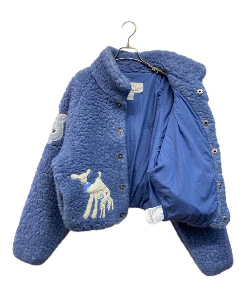 ERL（イーアールエル）ERL (イーアールエル) 25AW 刺繍フリースジャケット ブルー サイズ:Sの古着・服飾アイテム