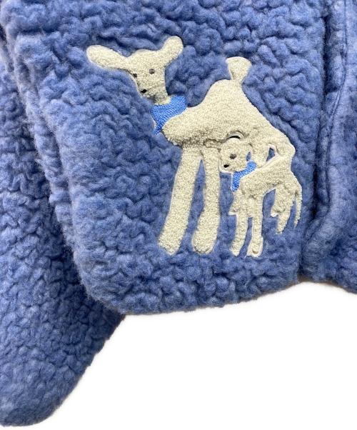 ERL（イーアールエル）ERL (イーアールエル) 25AW 刺繍フリースジャケット ブルー サイズ:Sの古着・服飾アイテム
