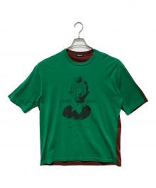 UNDERCOVERISM（アンダーカバーイズム）の古着「前後切替TEE NEO BOY」｜グリーン×ブラウン