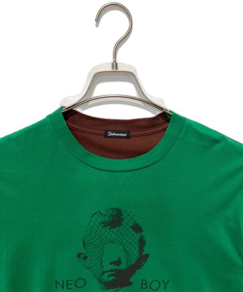UNDERCOVERISM（アンダーカバーイズム）UNDERCOVERISM (アンダーカバーイズム) 前後切替TEE NEO BOY グリーン×ブラウン サイズ:3の古着・服飾アイテム