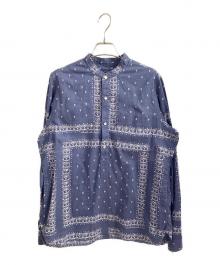 UNDERCOVER×CAN（アンダーカバー×キャン・グループ）の古着「Cローン プルオーバーシャツ」｜ブルー×ホワイト